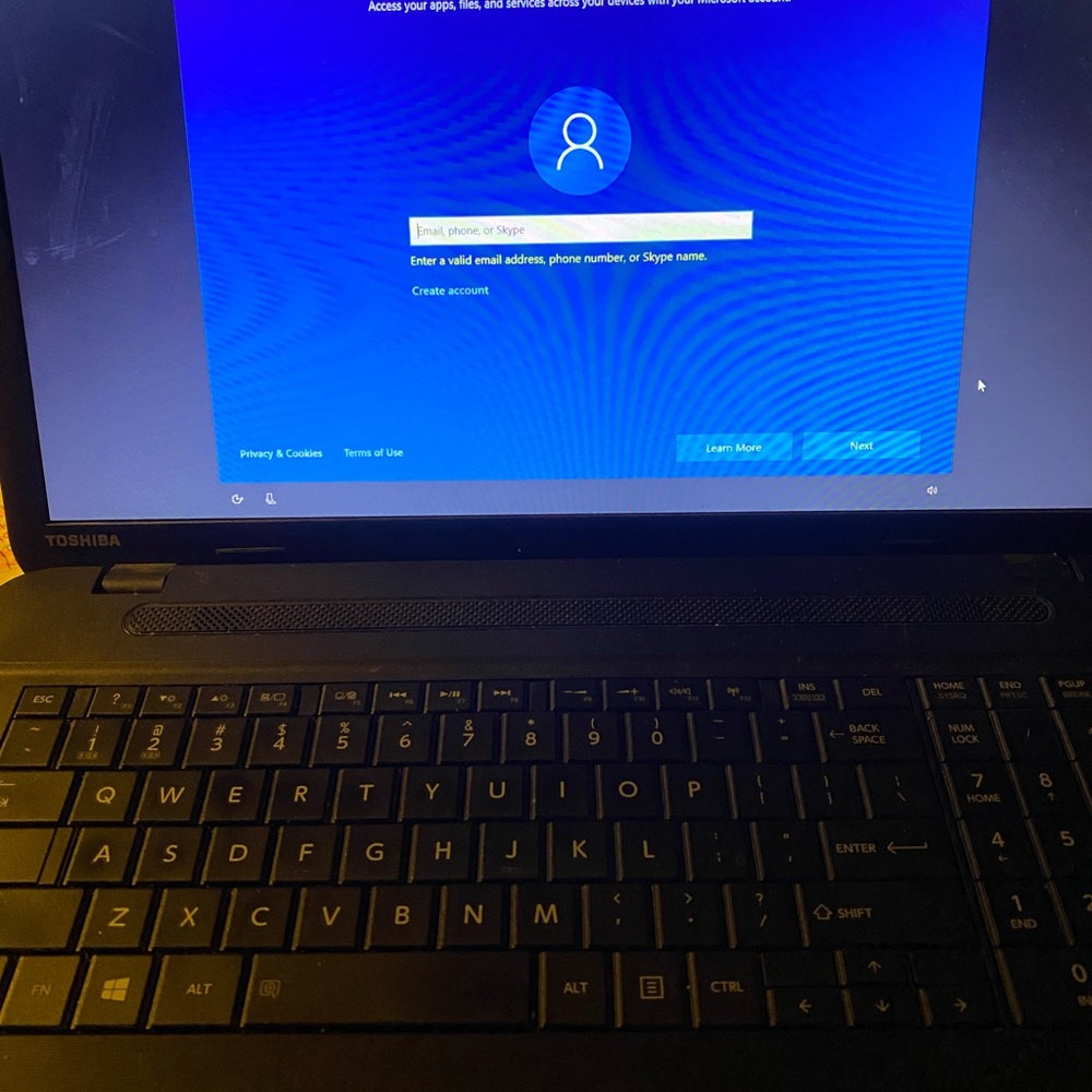 Toshiba Laptop Computer
